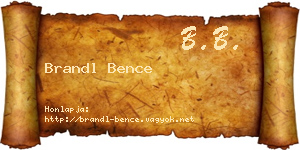 Brandl Bence névjegykártya
